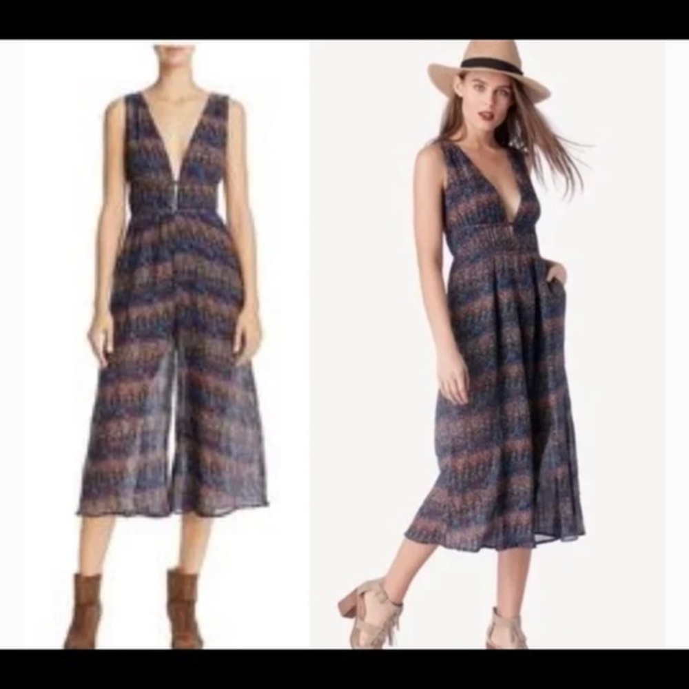 🆕 UO Lost Wander Cropped Jumpsuit Palazzo Grecian Wide Leg